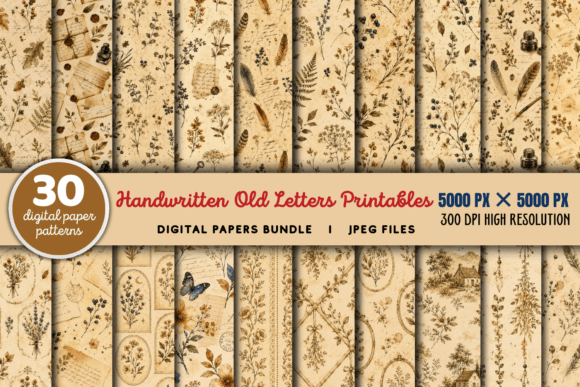 Download Handwritten Old Letters Printables PNG - Handwritten Collection
