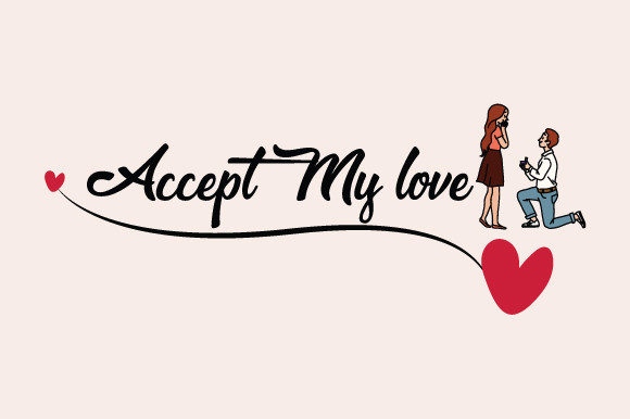 Download Accept My Love Valentine Design - Valentine design Collection