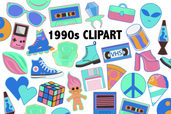 Download Neon 90s Clipart - 90s clipart Collection