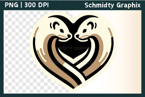 Download Cute Ferret Love Heart Sublimation PNG - Love heart sublimation Collection