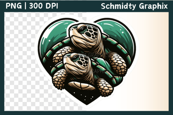 Download Sea Turtle Love Heart Sublimation Png - Love heart sublimation Collection