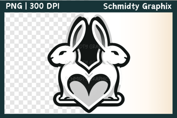 Download Bunny Rabbit Love Heart Sublimation PNG - Love heart sublimation Collection