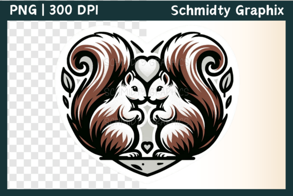 Download Cute Squirrel Love Heart Sublimation Png - Love heart sublimation Collection
