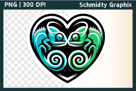 Download Chameleon Love Heart Sublimation PNG - Love heart sublimation Collection