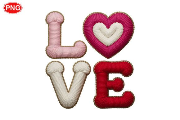Download LOVE Yarn Png, Trendy Valentine Design - Premium Bundle
