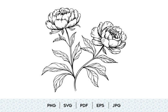 Download Peony Flower SVG Bundle - Peony Collection
