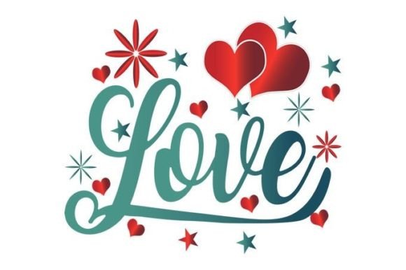 Download Letter Love with Ornaments, Valentine Design - Valentine design Collection