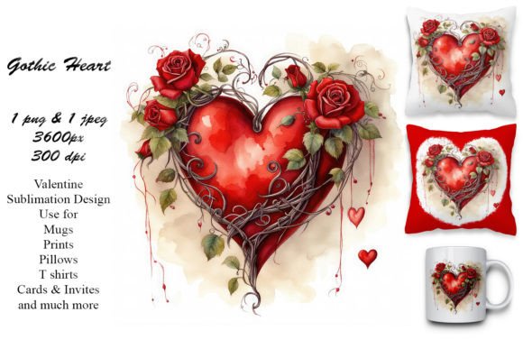 Download Gothic Love Heart Sublimation - Love heart sublimation Collection