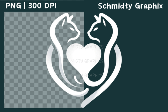 Download Kitty Cats Love Heart Sublimation PNG - Love heart sublimation Collection