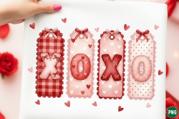 Download XOXO Patchwork Valentine PNG, Cute Bow - Patchwork valentine png Collection