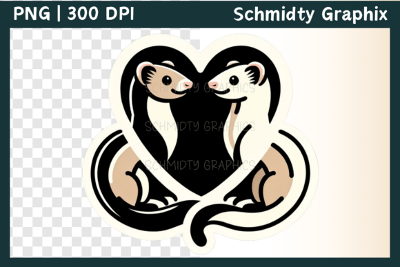 Download Ferret Love Heart Sublimation PNG - Love heart sublimation Collection