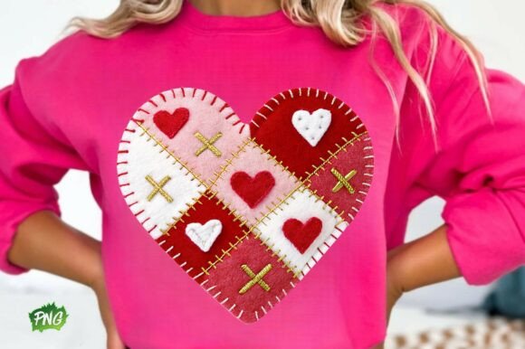 Download Patchwork Valentine Png Pink Heart Png - Patchwork valentine png Collection