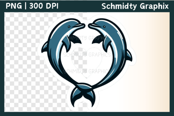 Download Dolphin Love Heart Sublimation PNG - Love heart sublimation Collection